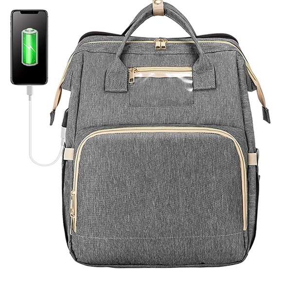 Diaper bag backpack with changing station - Picture 4 of 7